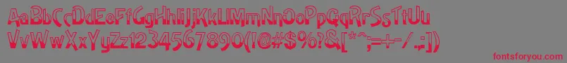 Highnoon Font – Red Fonts on Gray Background