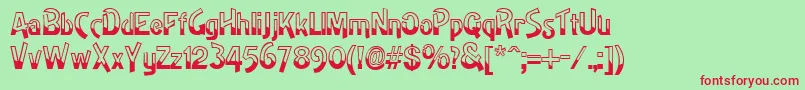Highnoon Font – Red Fonts on Green Background
