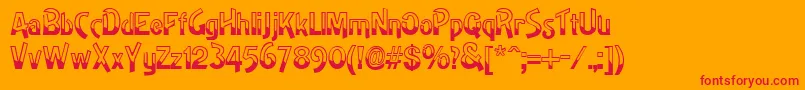 Highnoon Font – Red Fonts on Orange Background