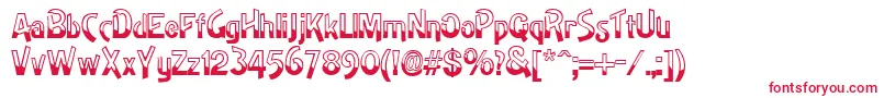 Highnoon Font – Red Fonts on White Background