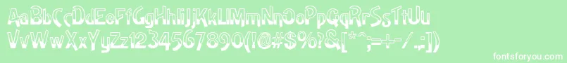 Highnoon Font – White Fonts on Green Background