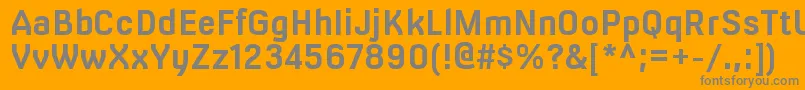 MilibusrgBold Font – Gray Fonts on Orange Background