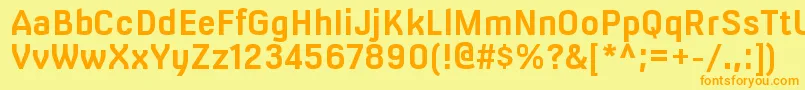 MilibusrgBold Font – Orange Fonts on Yellow Background