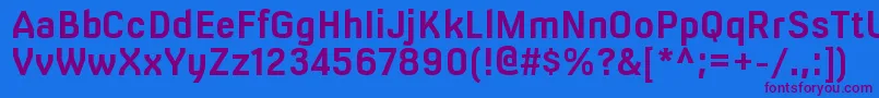 MilibusrgBold Font – Purple Fonts on Blue Background