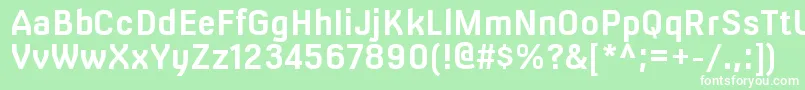 MilibusrgBold Font – White Fonts on Green Background