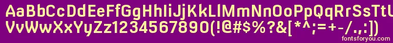 MilibusrgBold Font – Yellow Fonts on Purple Background