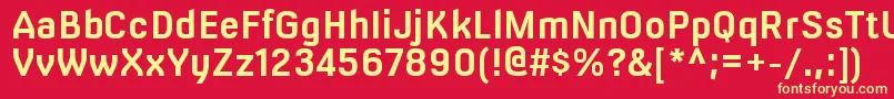 MilibusrgBold Font – Yellow Fonts on Red Background