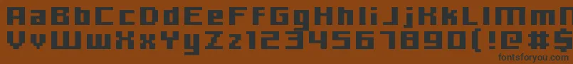 フォントHooge0666 – 黒い文字が茶色の背景にあります
