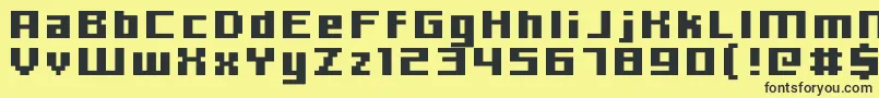 Hooge0666 Font – Black Fonts on Yellow Background