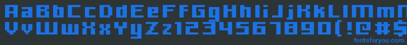 Hooge0666 Font – Blue Fonts on Black Background