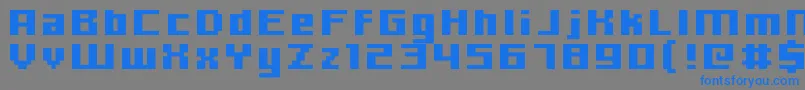 Hooge0666 Font – Blue Fonts on Gray Background
