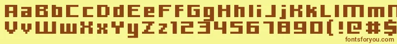 Hooge0666 Font – Brown Fonts on Yellow Background