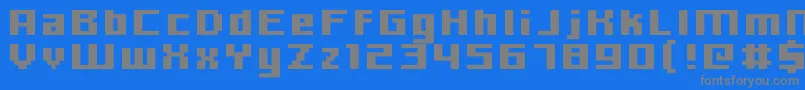Hooge0666 Font – Gray Fonts on Blue Background