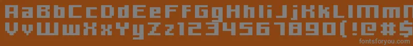 Hooge0666 Font – Gray Fonts on Brown Background