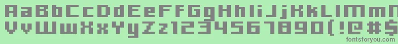 フォントHooge0666 – 緑の背景に灰色の文字
