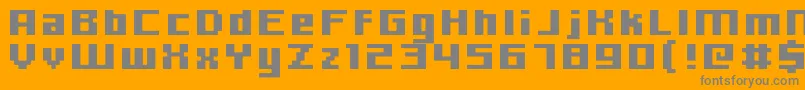 Hooge0666 Font – Gray Fonts on Orange Background