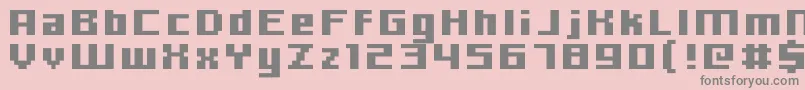 Hooge0666 Font – Gray Fonts on Pink Background