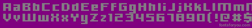 Hooge0666 Font – Gray Fonts on Purple Background