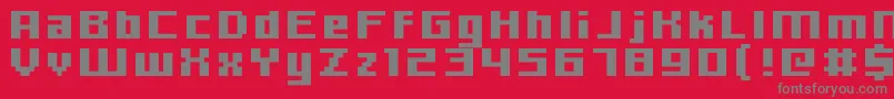 Hooge0666 Font – Gray Fonts on Red Background