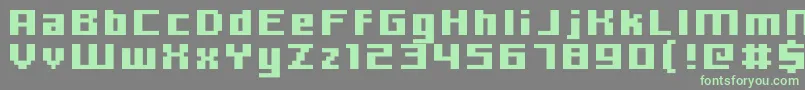 Hooge0666-Schriftart – Grüne Schriften auf grauem Hintergrund