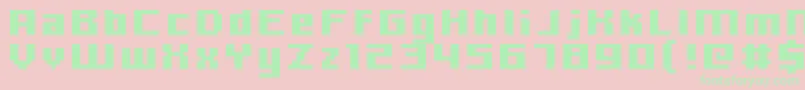 Hooge0666 Font – Green Fonts on Pink Background