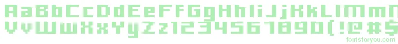 Hooge0666 Font – Green Fonts on White Background