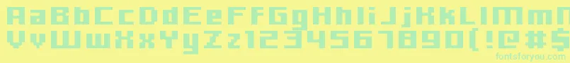 Hooge0666 Font – Green Fonts on Yellow Background