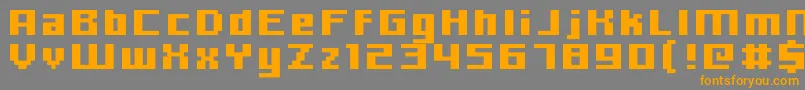 Hooge0666 Font – Orange Fonts on Gray Background