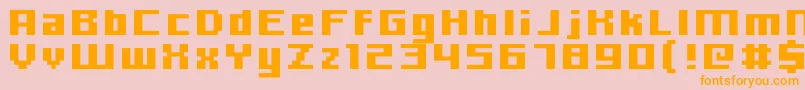 Hooge0666 Font – Orange Fonts on Pink Background