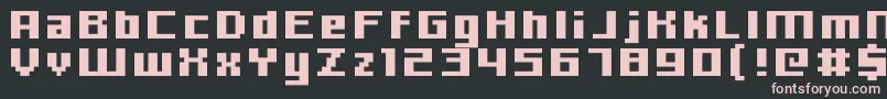 fuente Hooge0666 – Fuentes Rosadas Sobre Fondo Negro