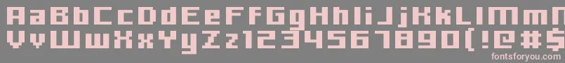 Hooge0666 Font – Pink Fonts on Gray Background