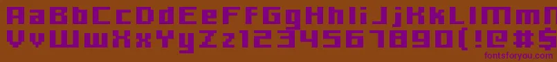 Hooge0666 Font – Purple Fonts on Brown Background