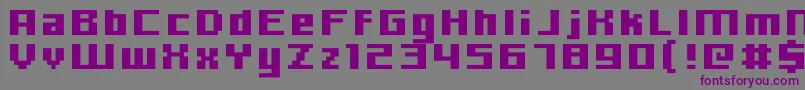 Hooge0666 Font – Purple Fonts on Gray Background