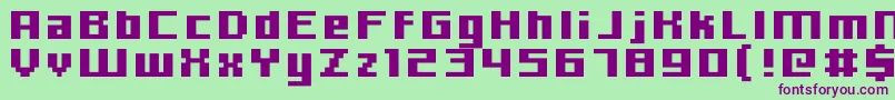 Hooge0666 Font – Purple Fonts on Green Background