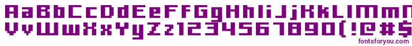 Hooge0666 Font – Purple Fonts on White Background