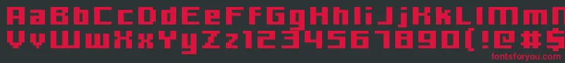 Hooge0666 Font – Red Fonts on Black Background