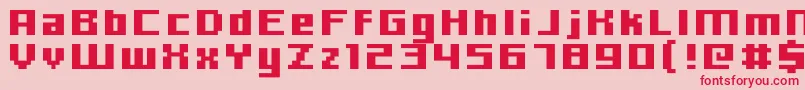 Hooge0666 Font – Red Fonts on Pink Background