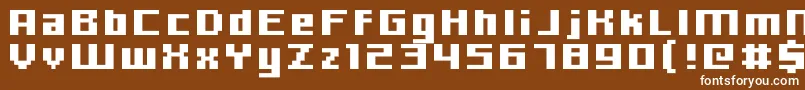 フォントHooge0666 – 茶色の背景に白い文字