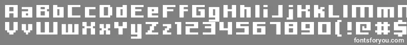 フォントHooge0666 – 灰色の背景に白い文字