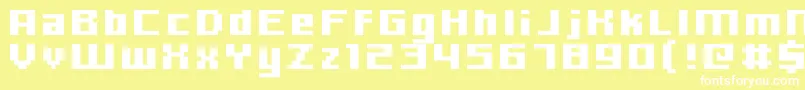 Hooge0666 Font – White Fonts on Yellow Background