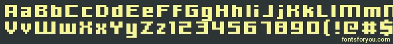 Hooge0666 Font – Yellow Fonts on Black Background