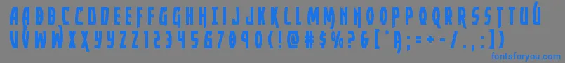 Yankeeclippertitle Font – Blue Fonts on Gray Background