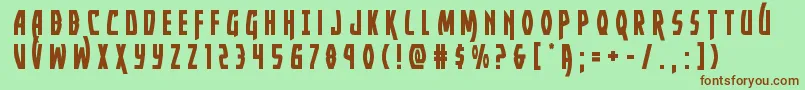 Yankeeclippertitle Font – Brown Fonts on Green Background