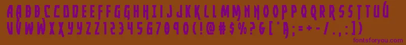 Yankeeclippertitle Font – Purple Fonts on Brown Background