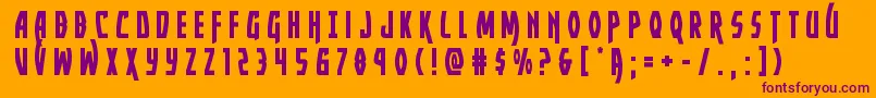 Yankeeclippertitle Font – Purple Fonts on Orange Background