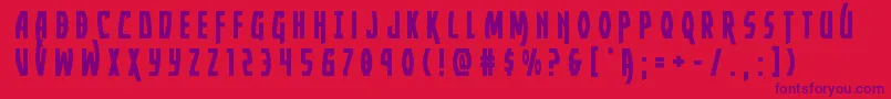 Yankeeclippertitle Font – Purple Fonts on Red Background