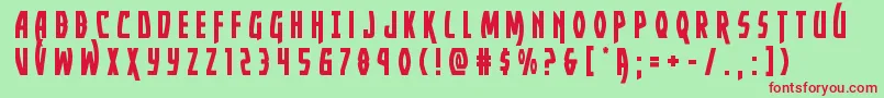 Yankeeclippertitle Font – Red Fonts on Green Background