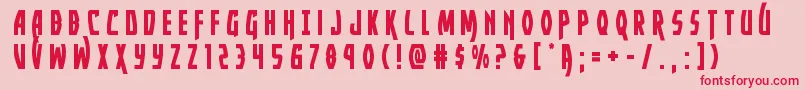 Yankeeclippertitle Font – Red Fonts on Pink Background