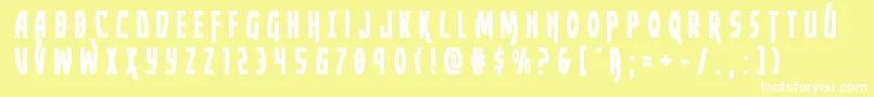 Yankeeclippertitle Font – White Fonts on Yellow Background