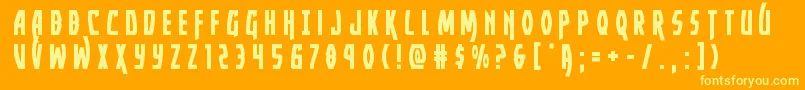 Yankeeclippertitle Font – Yellow Fonts on Orange Background
